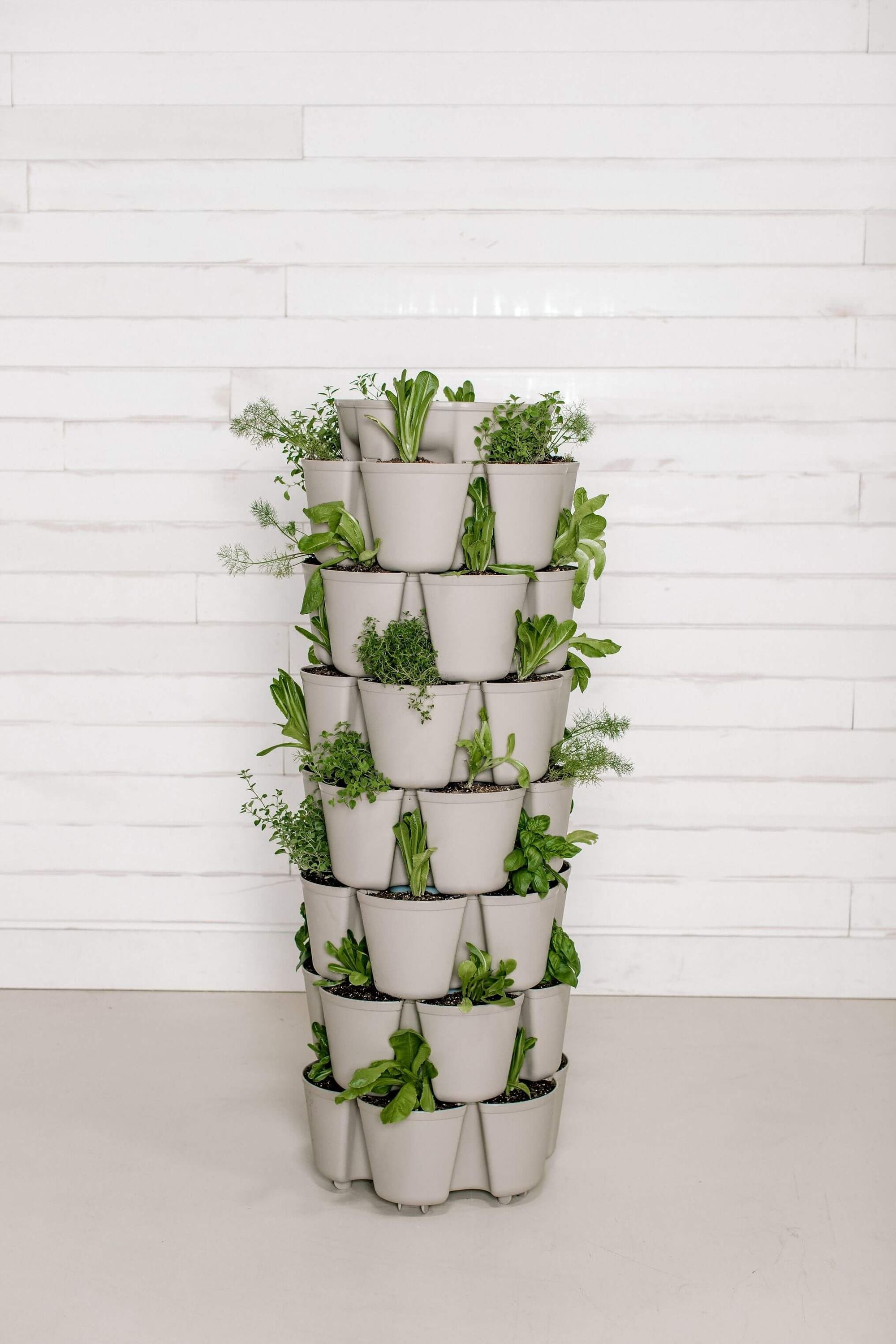 7 Tier GreenStalk Leaf Vertical Planter | Stunning Stone (Basic Texture)