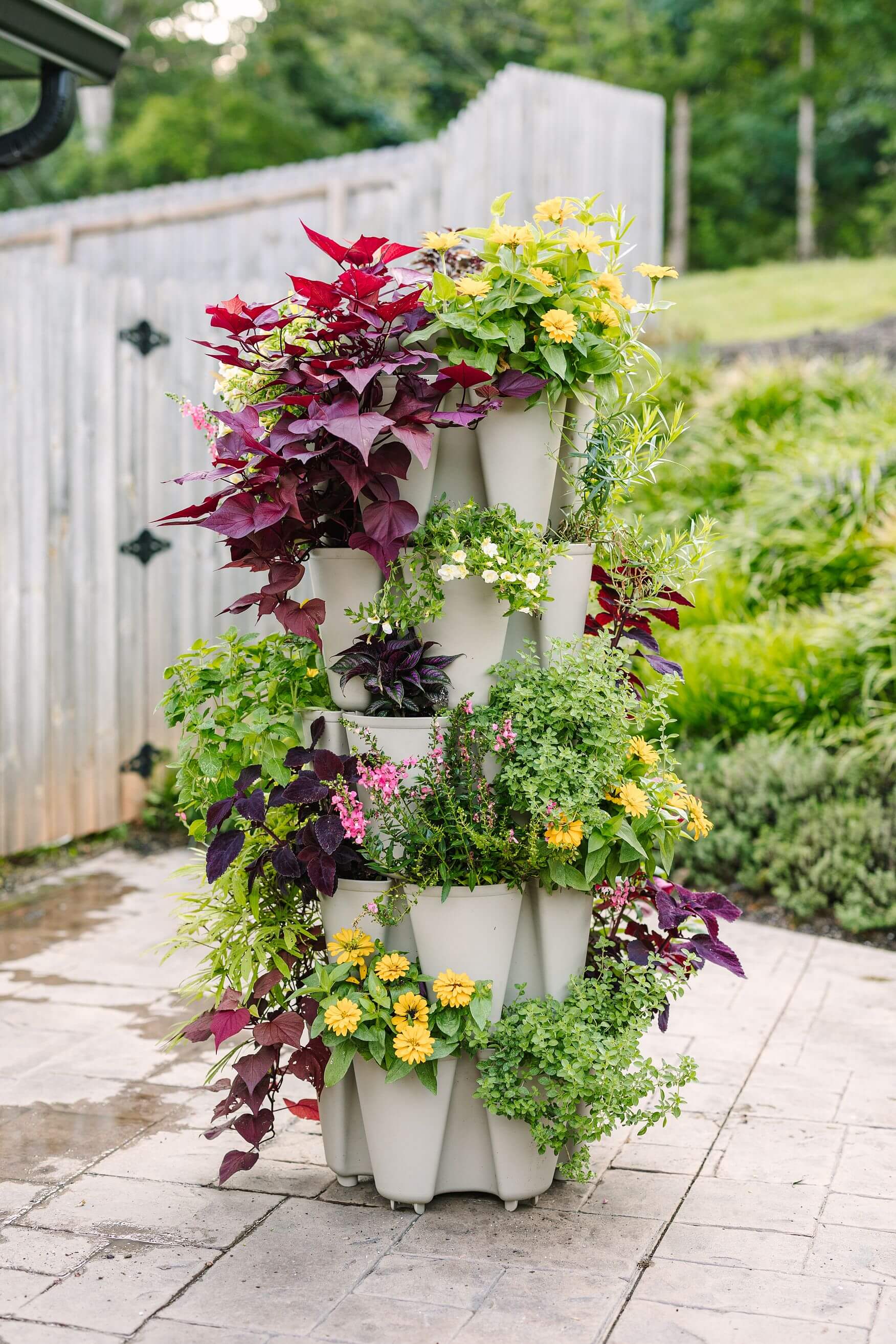 5 Tier GreenStalk Original Vertical Planter | Stunning Stone (Basic Texture)
