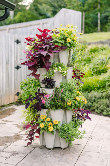 5 Tier GreenStalk Original Vertical Planter | Stunning Stone (Basic Texture)