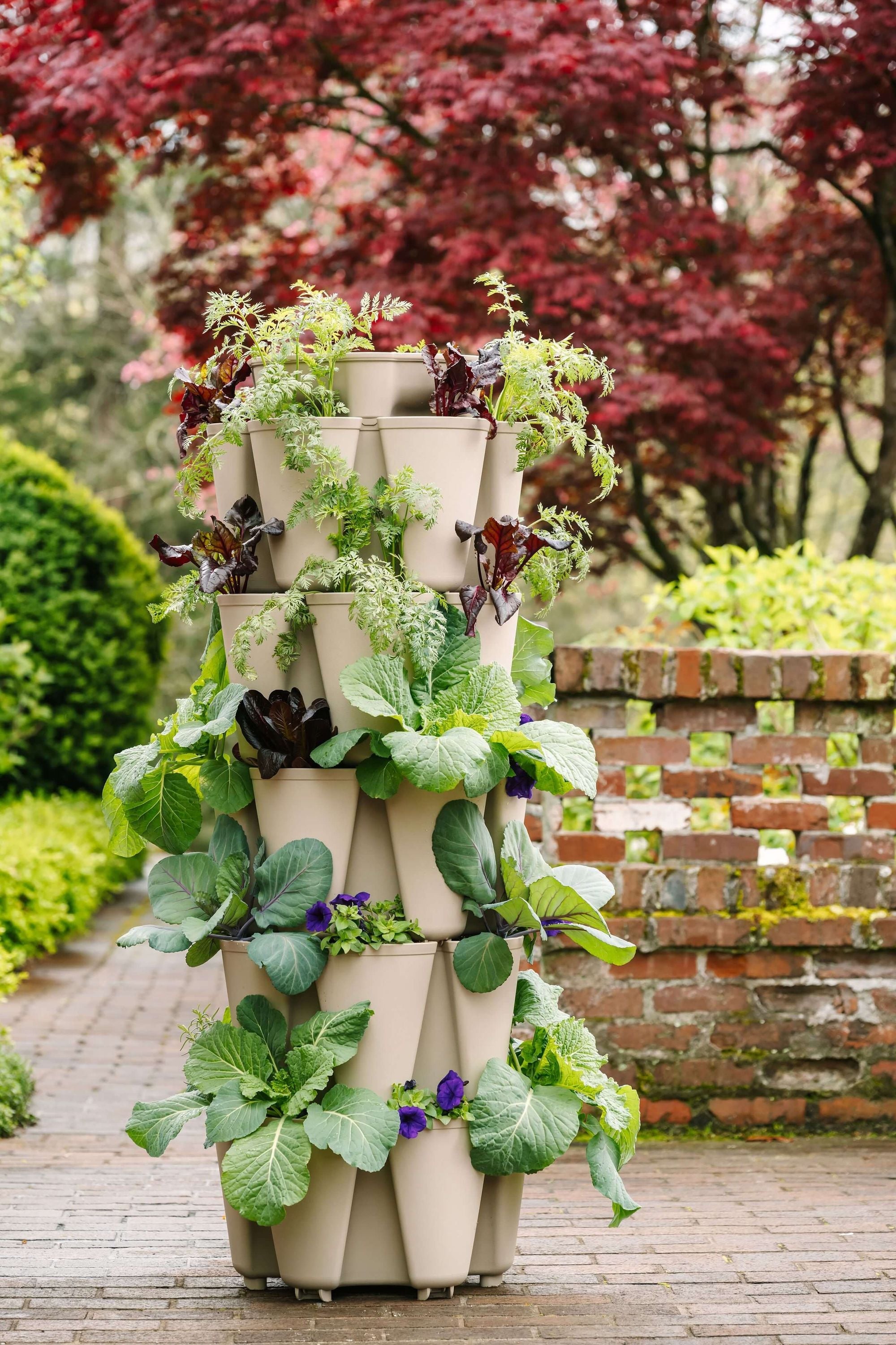 5 Tier GreenStalk Original Vertical Planter | Stunning Stone (Basic Texture)