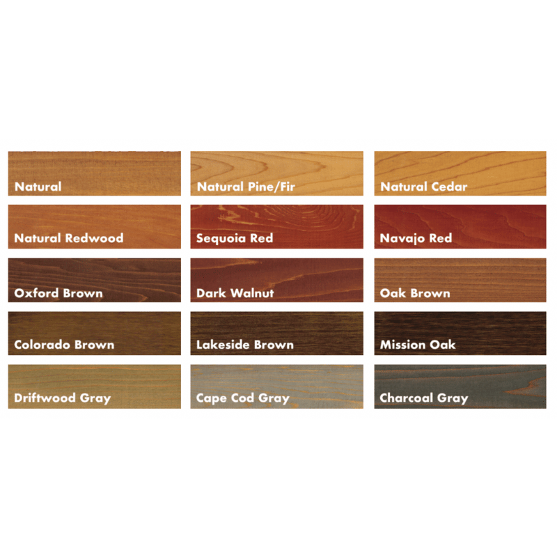 Oregon Timberwerks Wood Stain Colors for Outhouse
