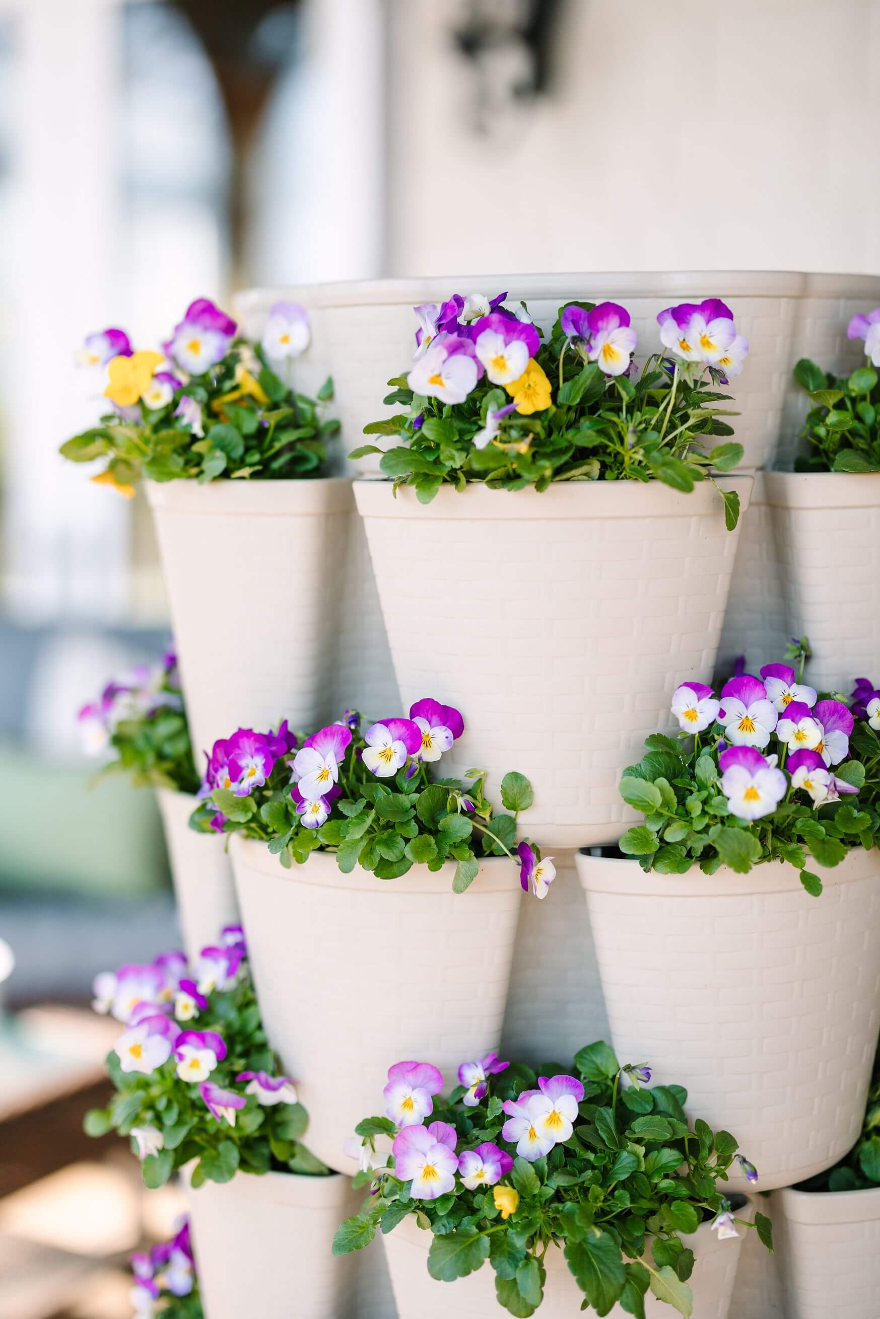 7 Tier GreenStalk Leaf Vertical Planter | Stunning Stone (Basket Weave Texture)