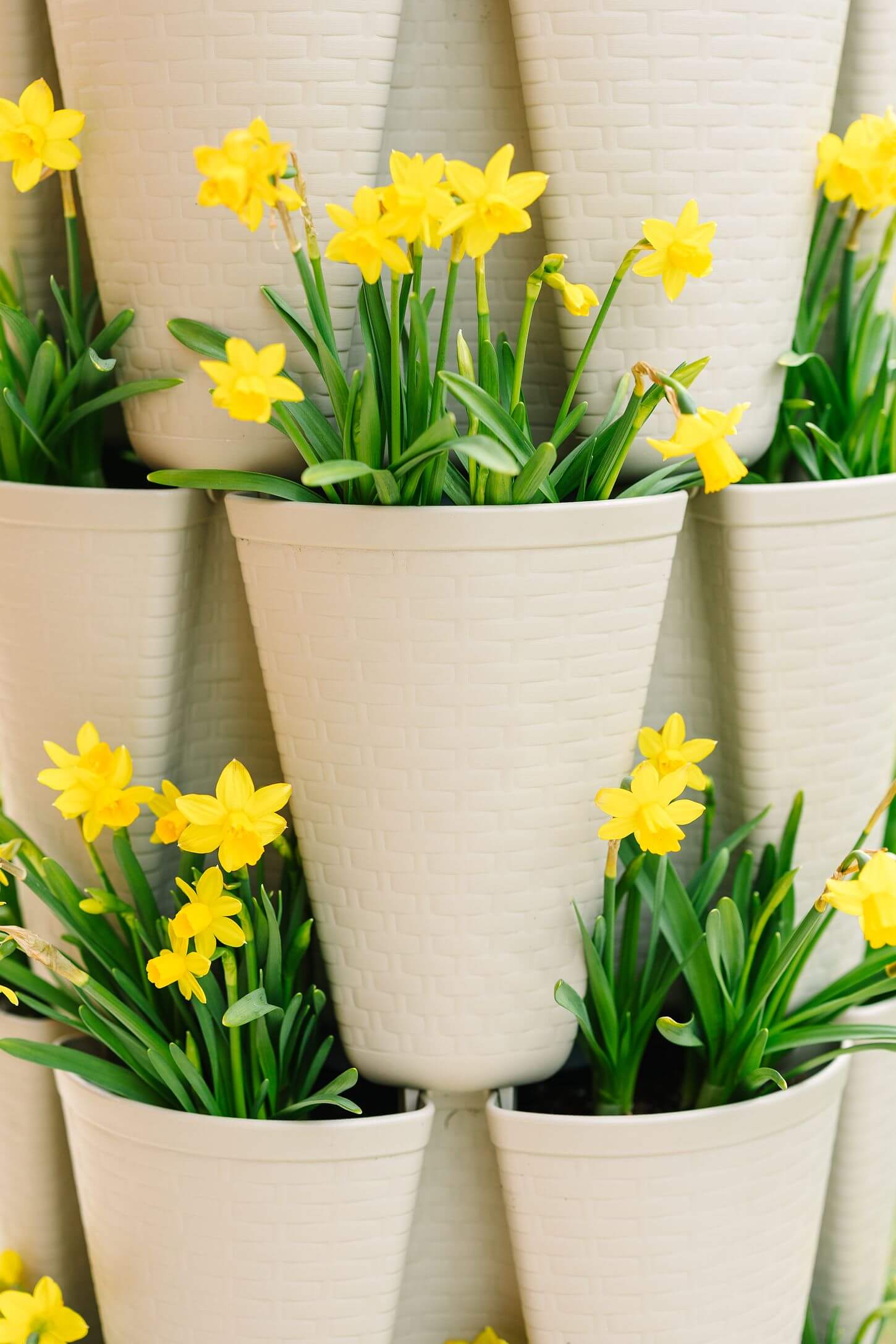 5 Tier GreenStalk Original Vertical Planter | Stunning Stone (Basket Weave Texture)