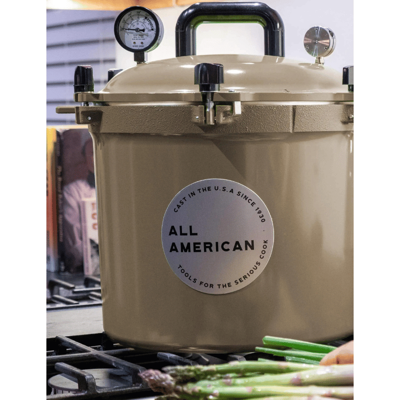 All American 1930 Pressure Canner suitable for gas, electric, and flat top stoves