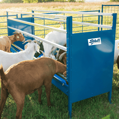 Sydell 2-Sided Horizontal Combination Feeders with Adjustable Leg Height: Durable and Adjustable Livestock Feeding Solution for Goats and Sheep