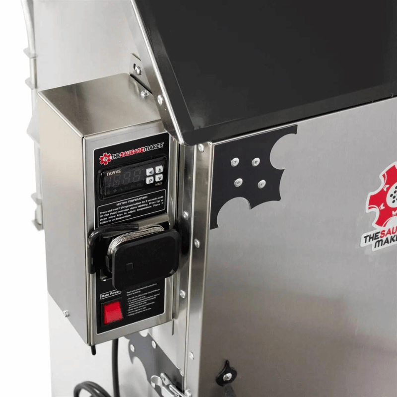 Detailed View of 30 lb. Black Roof Digital Vertical Smoker by The Sausage Maker - Optimal Smoking Experience