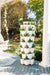 7 Tier GreenStalk Leaf Vertical Planter | Snow (Basket Weave Texture) 