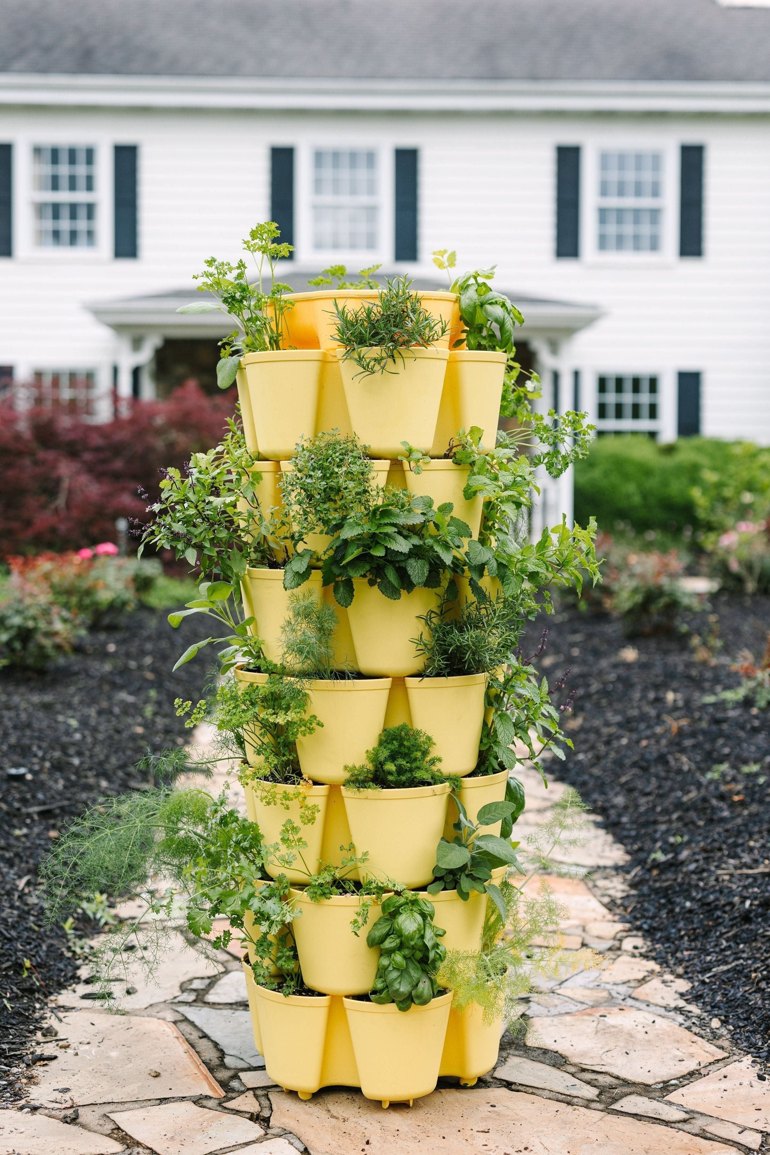 7 Tier GreenStalk Leaf Vertical Planter | Lemon (Basic Texture) 