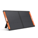 Foldable solar panel with orange accents on a white background