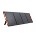 Foldable solar panel with orange accents on a white background