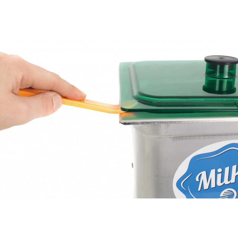 Milky Electric Butter Churn FJ 10 front top lid, homesteading essential